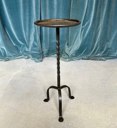 Small Spanish Gilt Drinks Table with a Twisted Stem