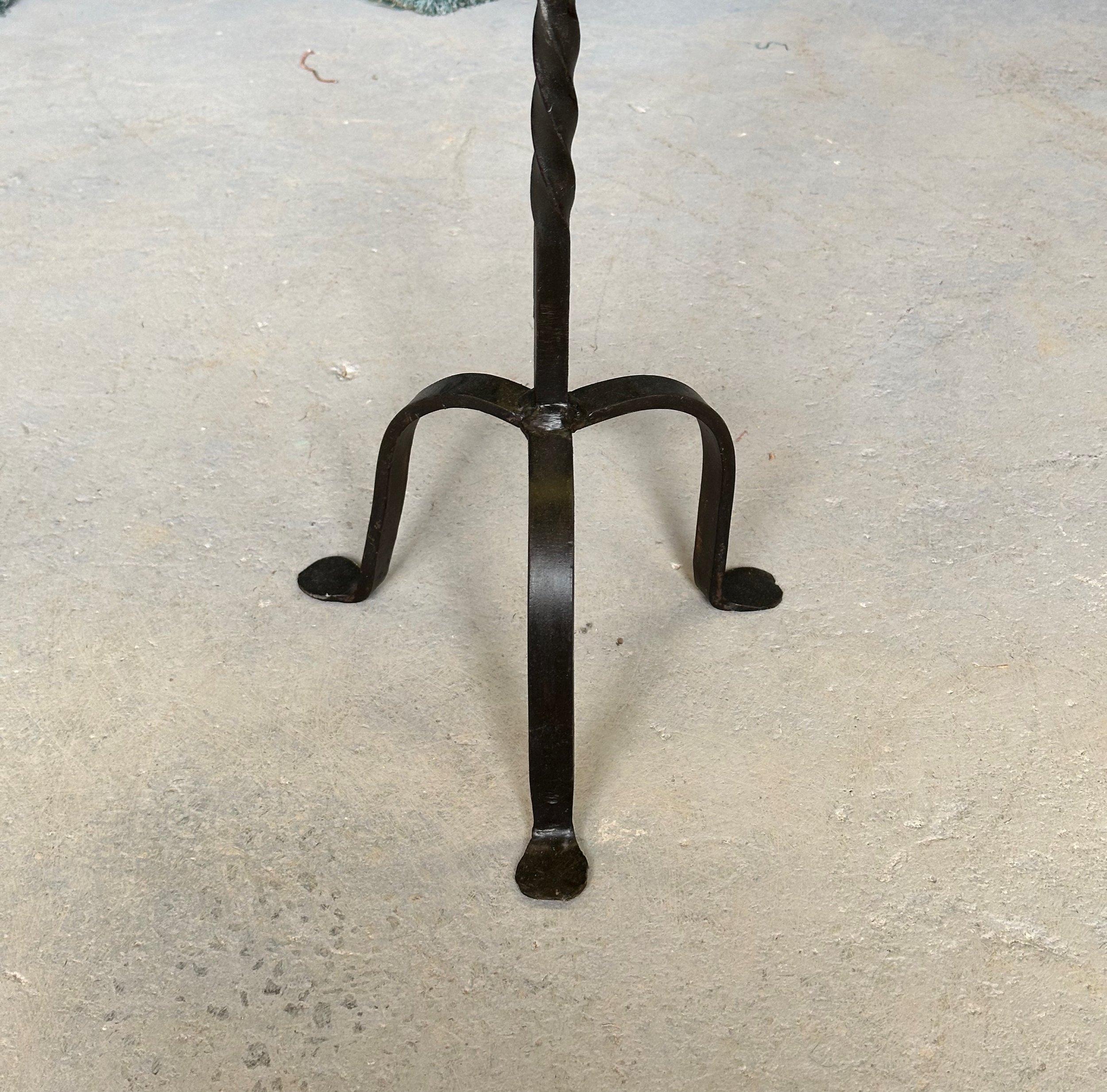 Contemporary Small Spanish Gilt Drinks Table with a Twisted Stem For Sale