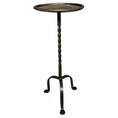 Small Spanish Gilt Drinks Table with a Twisted Stem