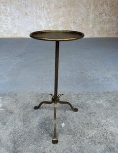 Small Spanish Gilt Drinks Table with Pointed Stem