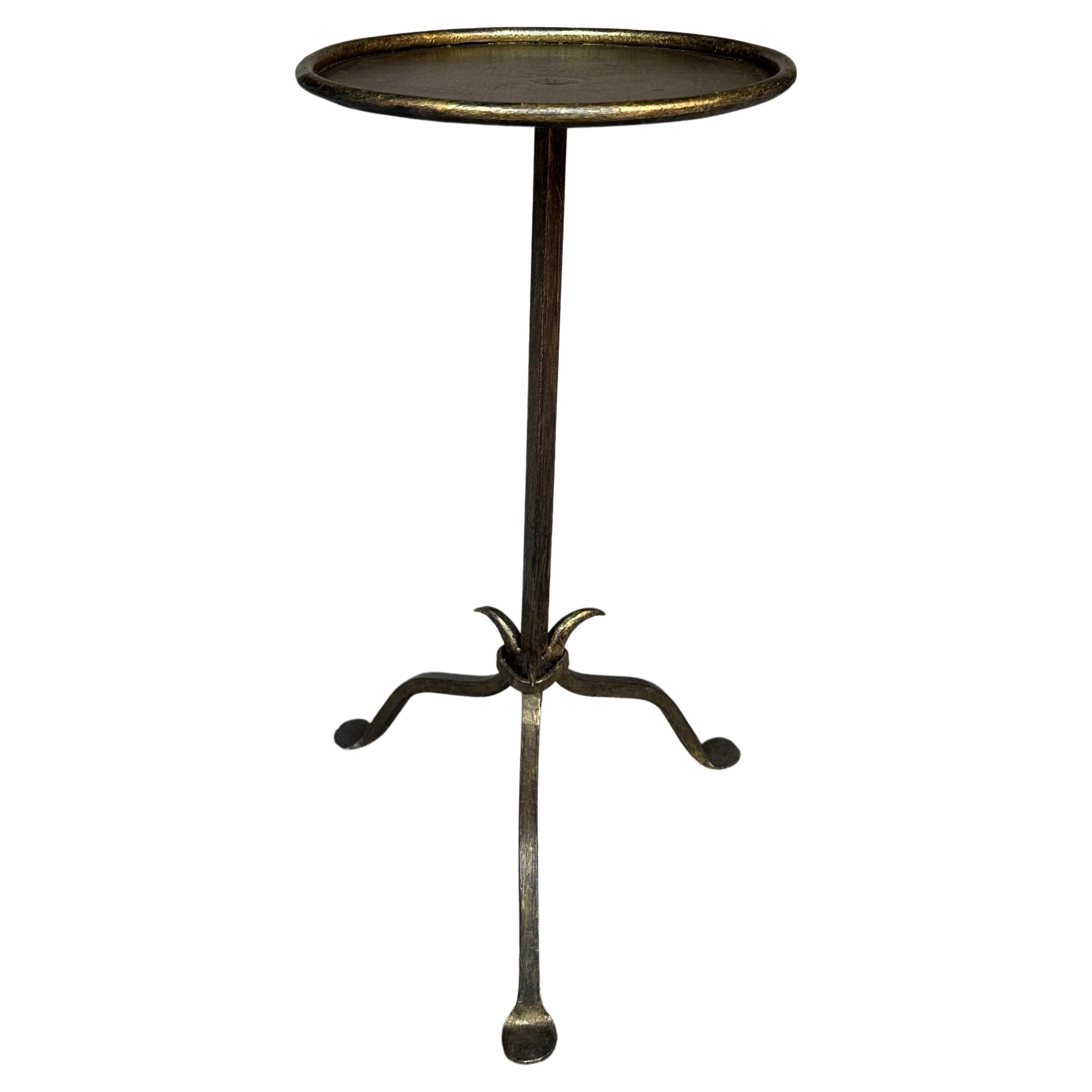 Small Spanish Gilt Drinks Table with Pointed Stem For Sale