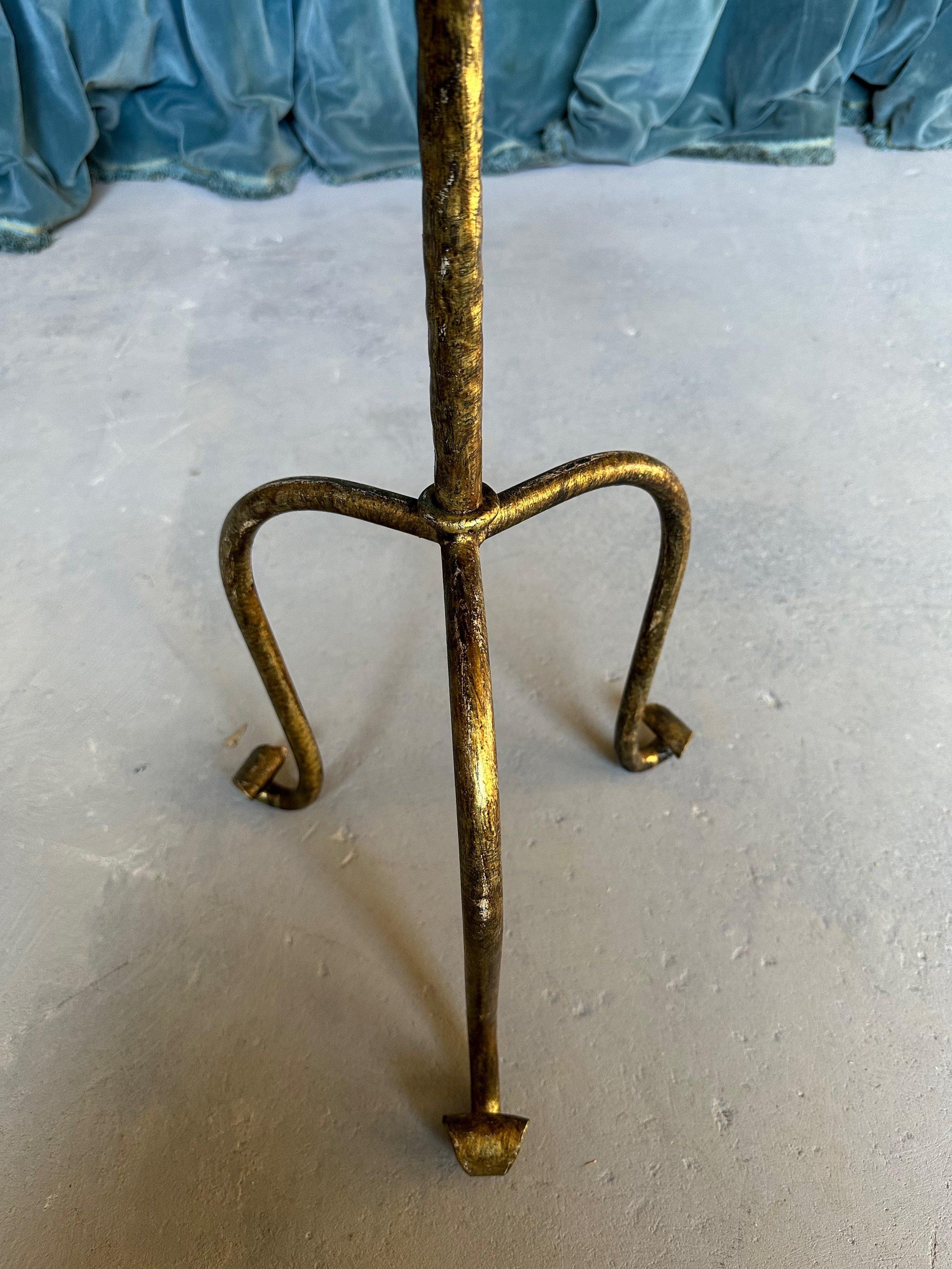 Small Spanish Gilt Iron Side Table For Sale 1