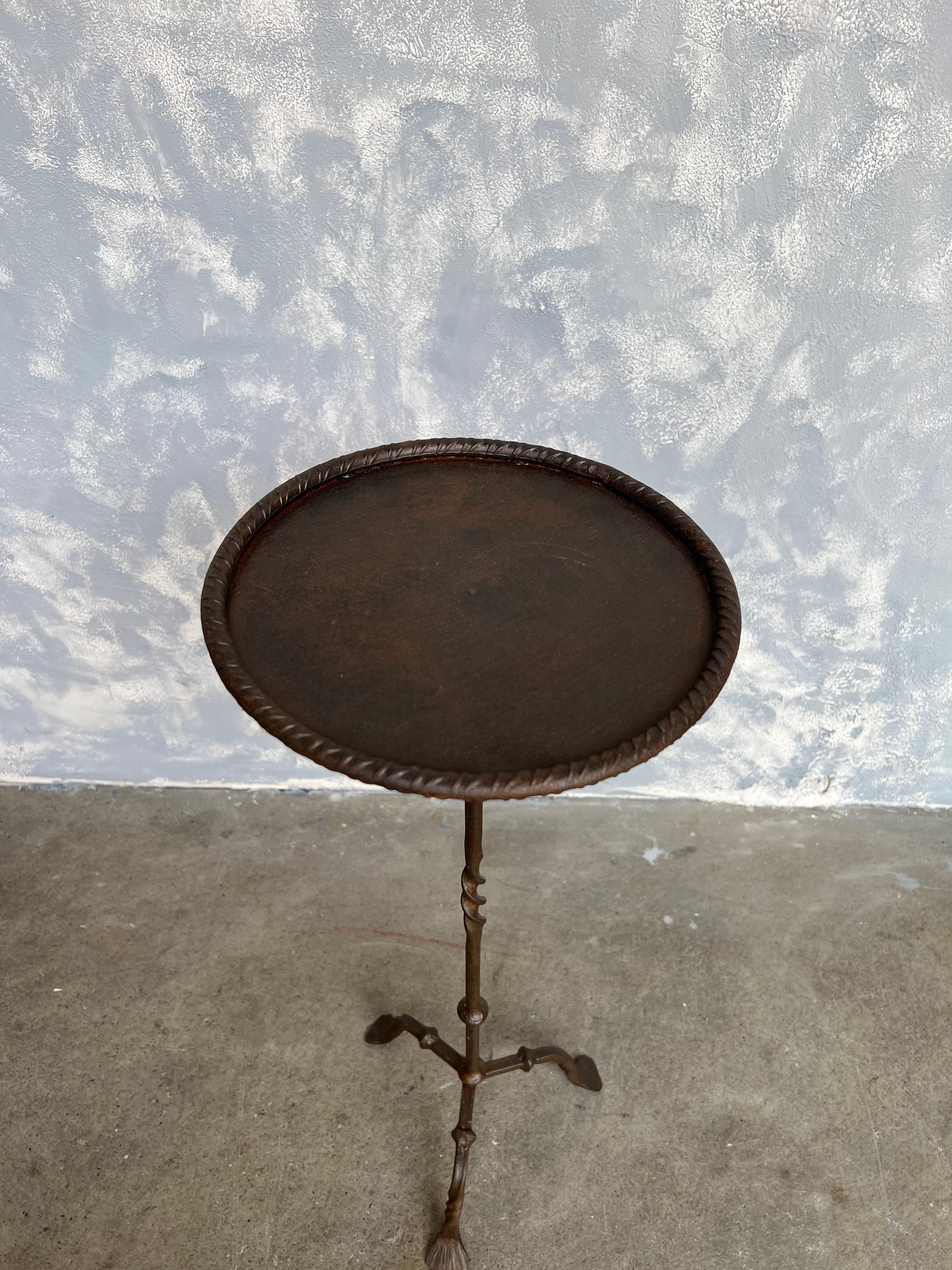 Spanish Colonial Small Spanish Iron Drinks Table