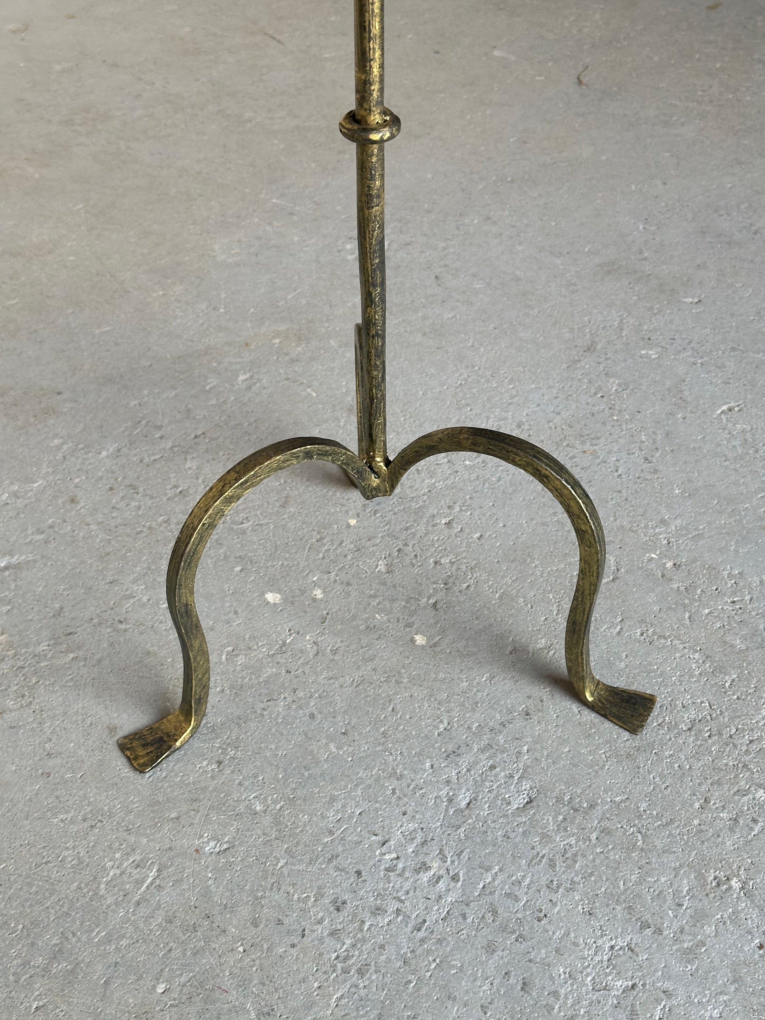 Small Spanish Iron Drinks Table on a Tripod Base For Sale 5