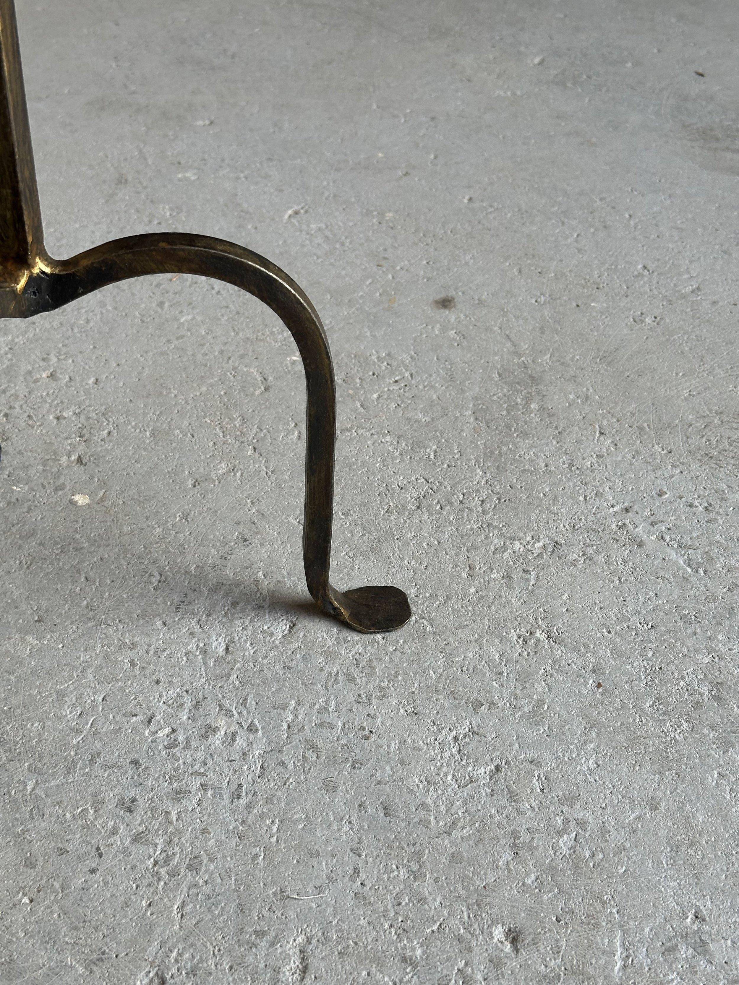 Small Spanish Iron Drinks Table on a Tripod Base For Sale 7