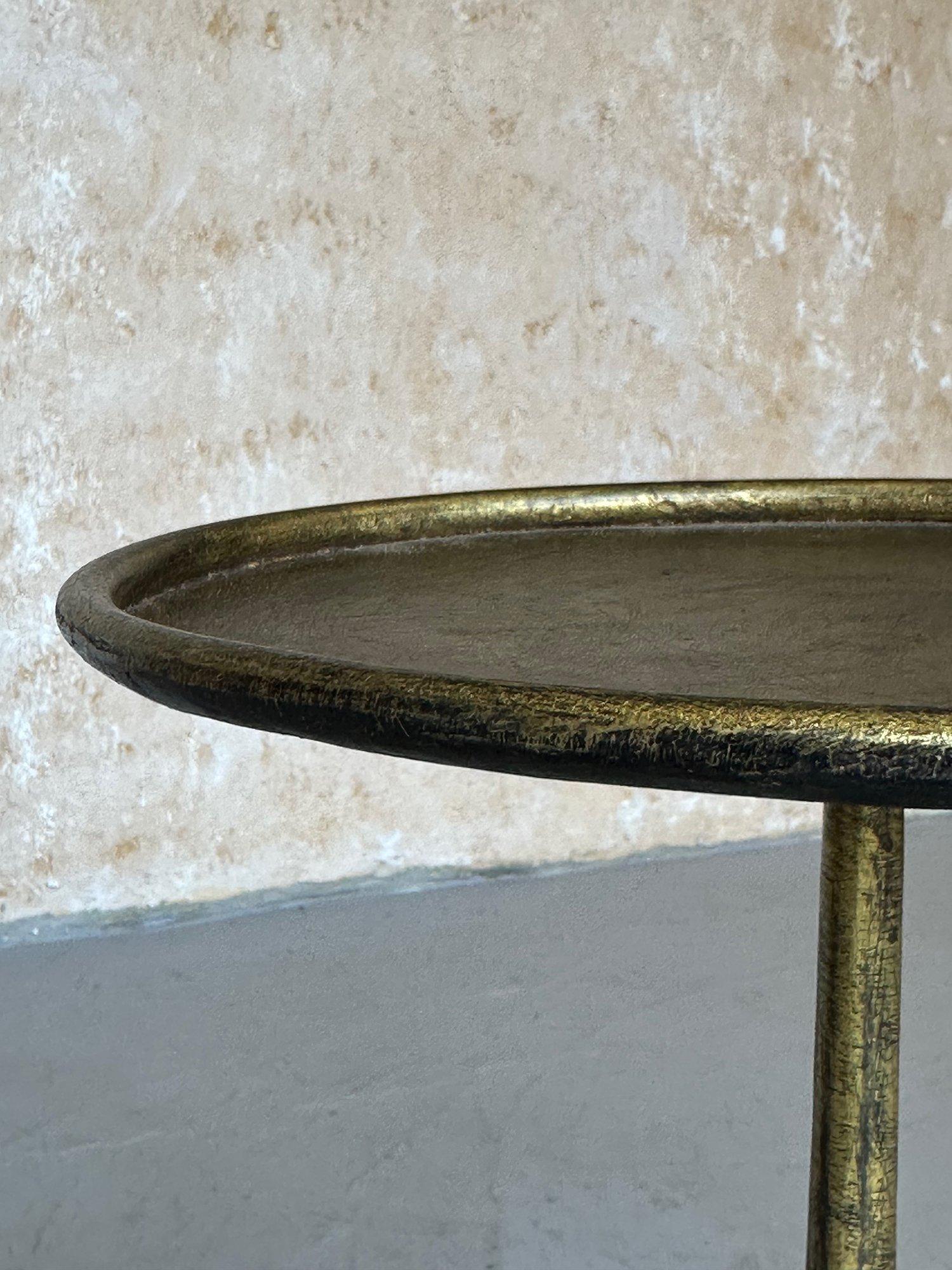 Small Spanish Iron Drinks Table on a Tripod Base For Sale 1
