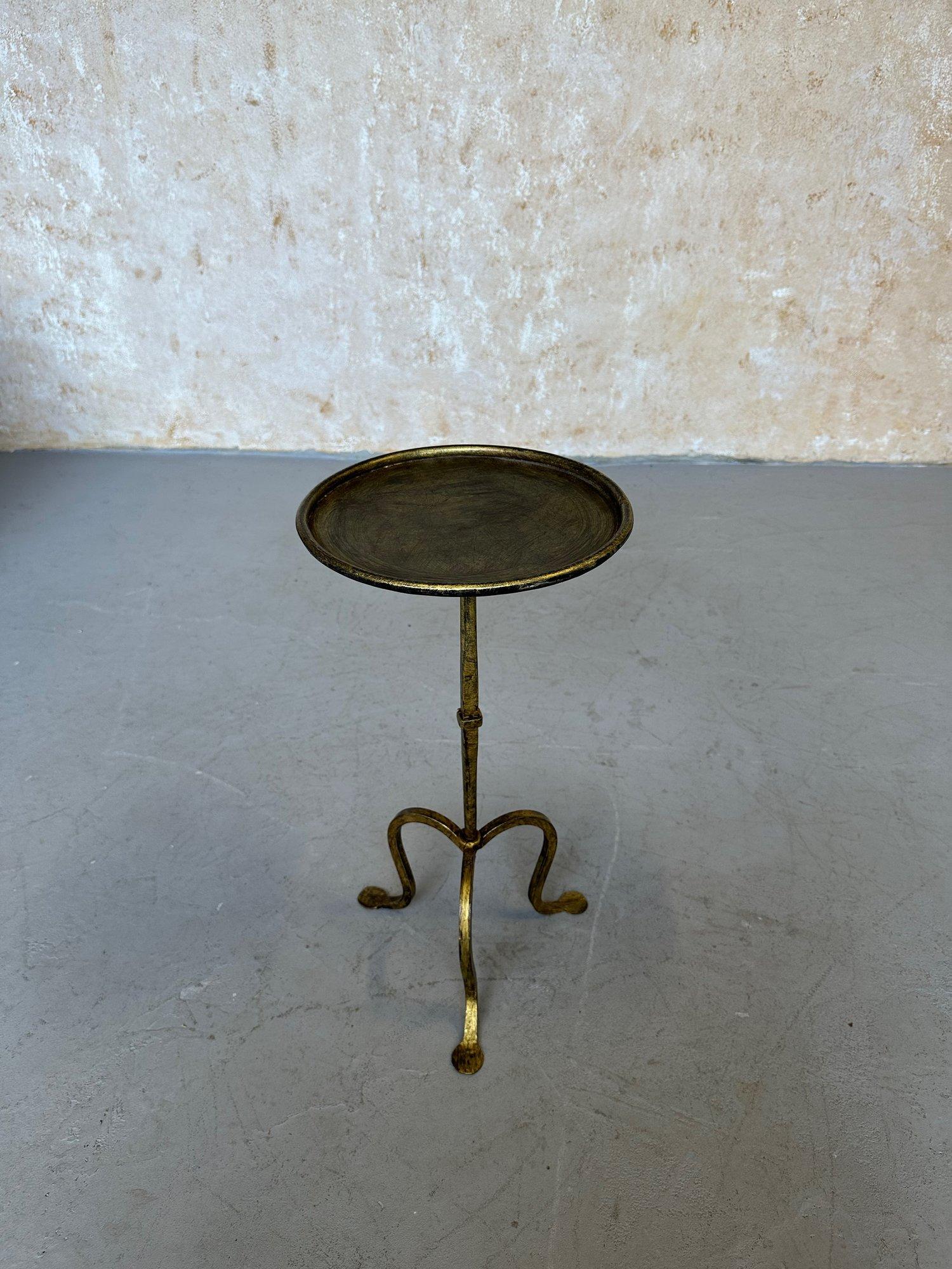 Small Spanish Iron Drinks Table on a Tripod Base For Sale 2