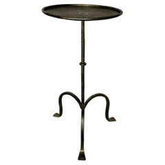 Small Spanish Iron Drinks Table on a Tripod Base