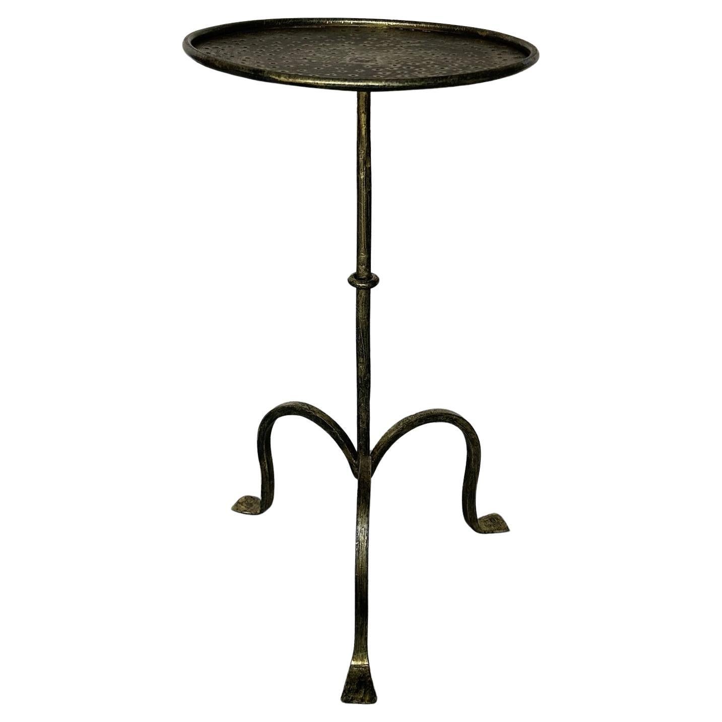 Small Spanish Iron Drinks Table on a Tripod Base