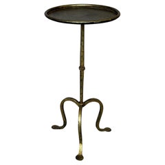 Small Spanish Iron Drinks Table on a Tripod Base