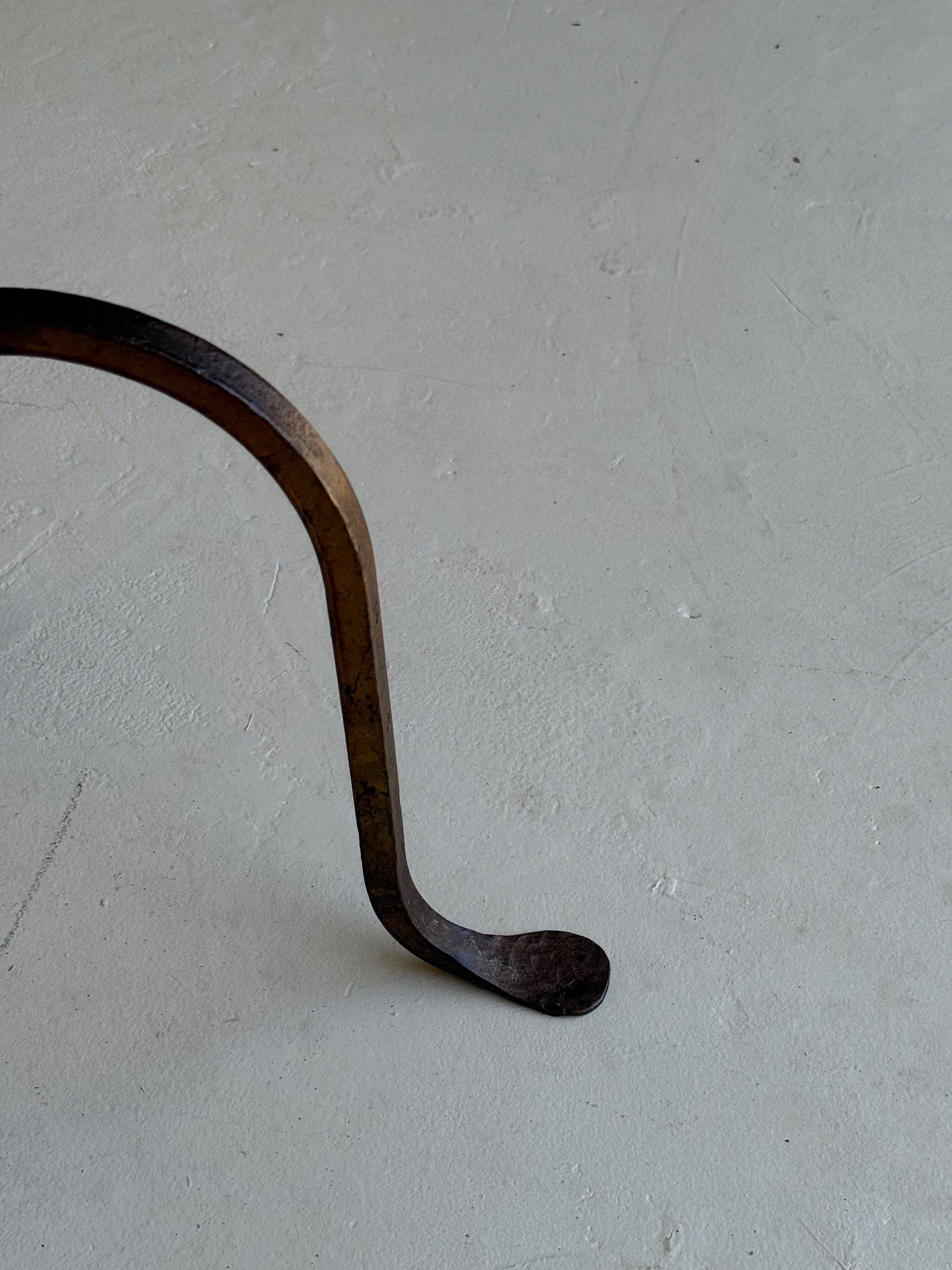 Small Spanish Iron Drinks Table on an Elevated Tripod Base For Sale 4