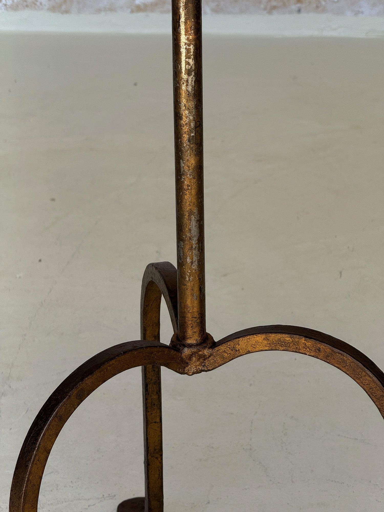 Small Spanish Iron Drinks Table on an Elevated Tripod Base For Sale 1