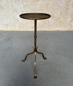 Small Spanish Iron Drinks Table with Pointed Stem
