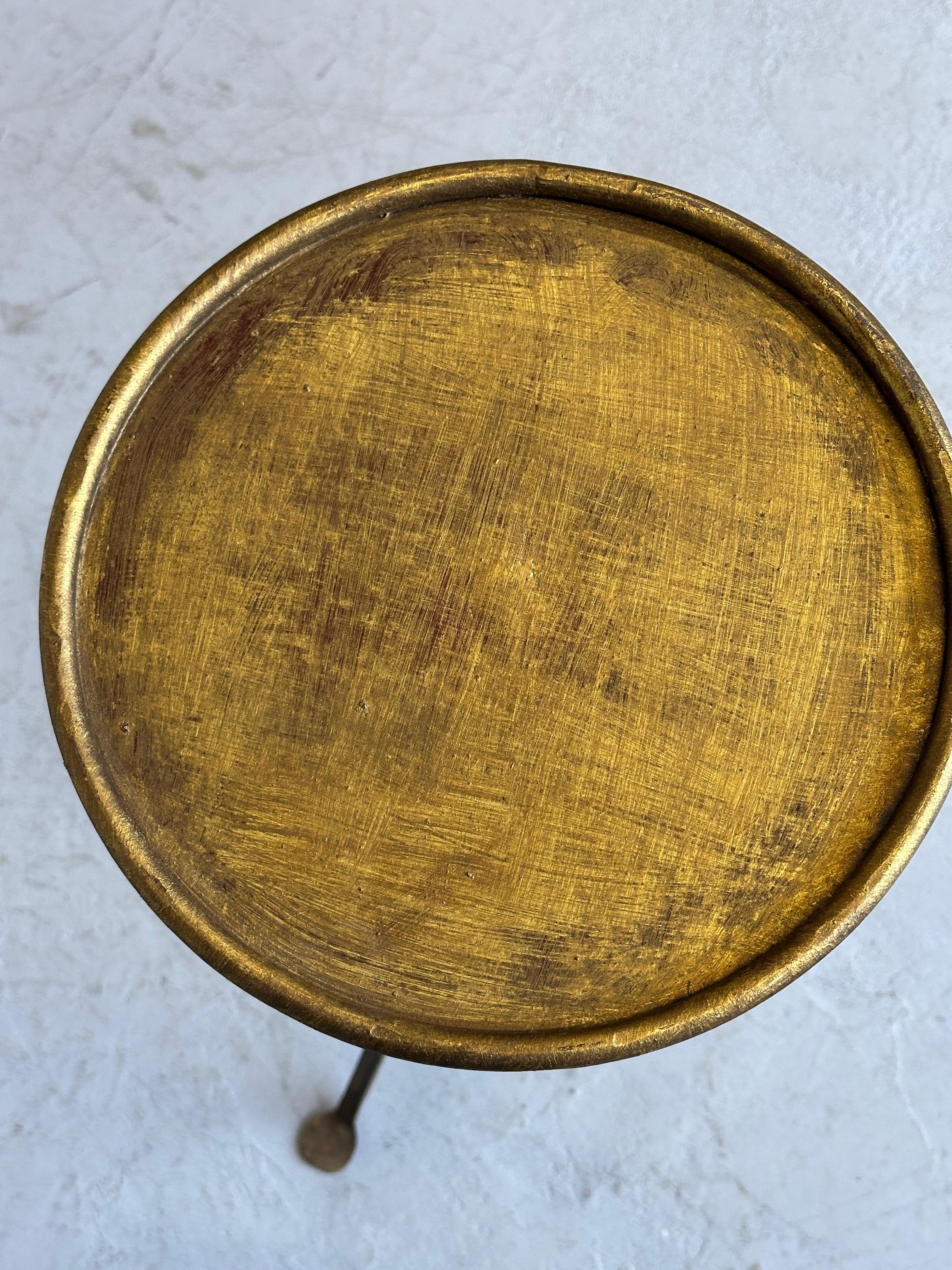 Small Spanish Iron Drinks Table with Pointed Stem For Sale 2