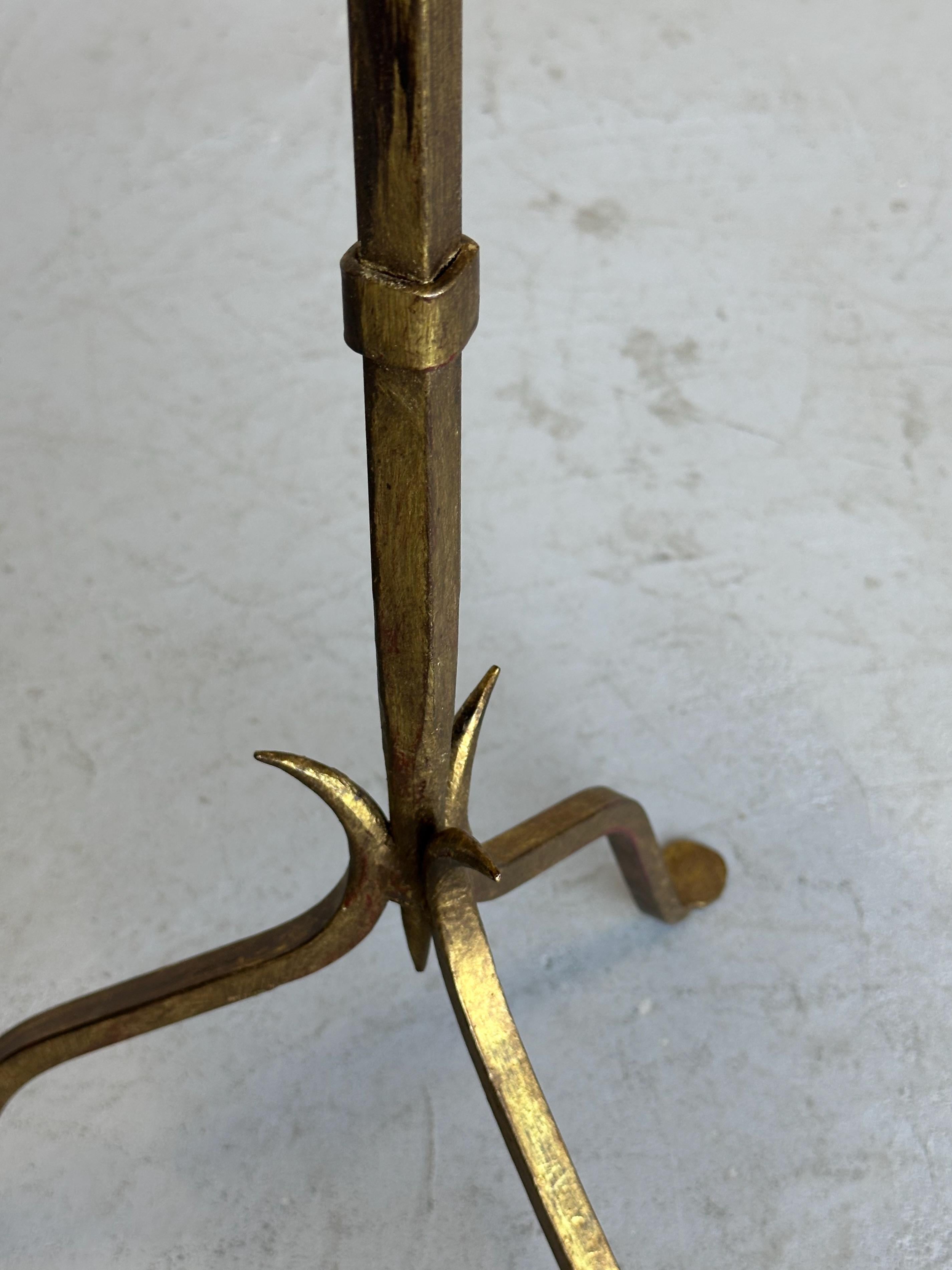 Small Spanish Iron Drinks Table with Pointed Stem For Sale 3