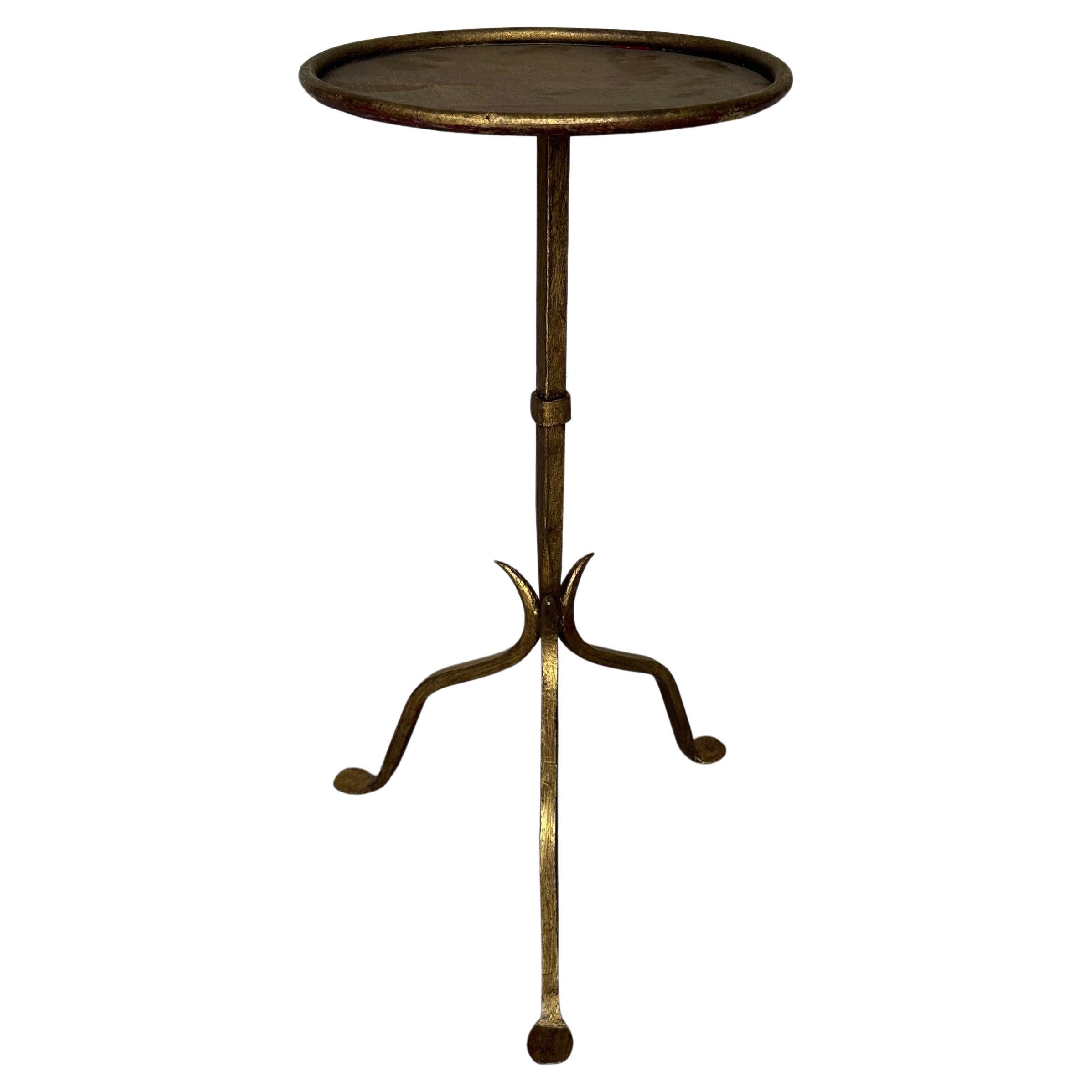 Small Spanish Iron Drinks Table with Pointed Stem For Sale