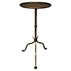 Small Spanish Iron Drinks Table with Pointed Stem