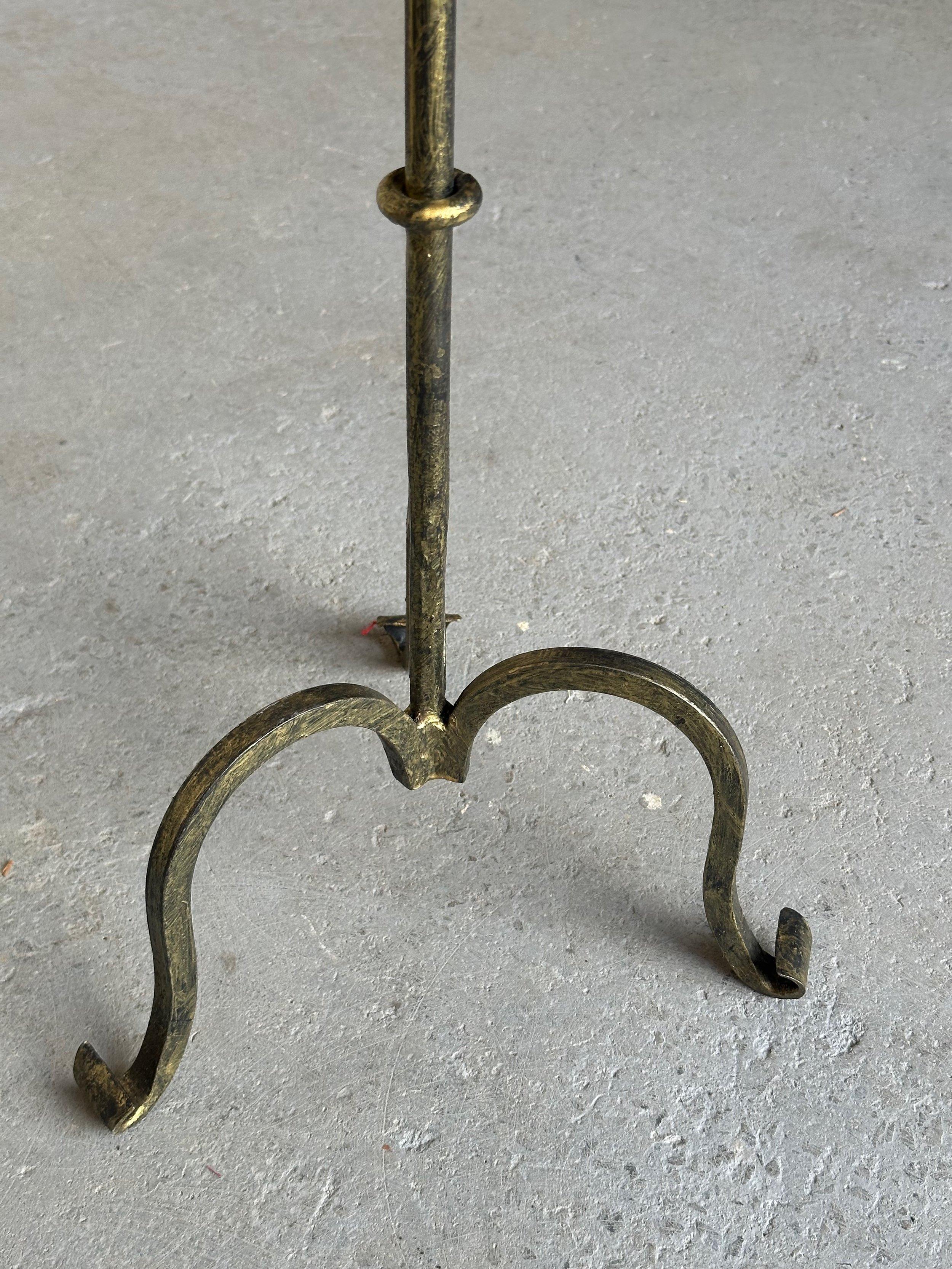Small Spanish Iron Drinks Table with Scrolled Feet 4