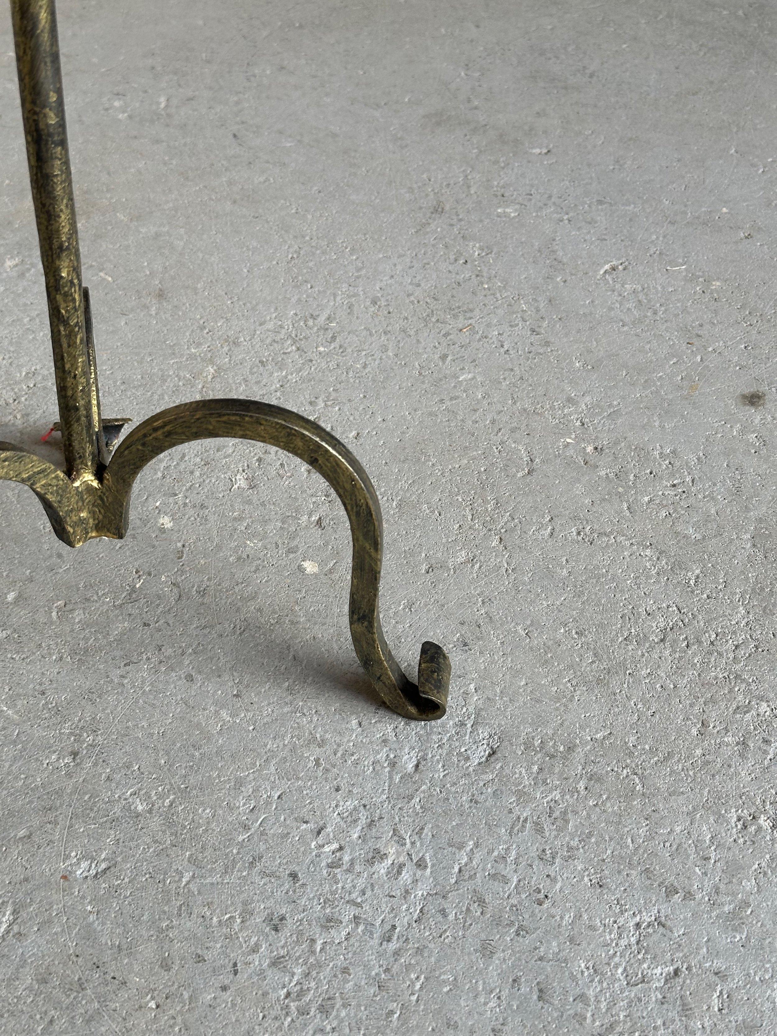 Small Spanish Iron Drinks Table with Scrolled Feet For Sale 5