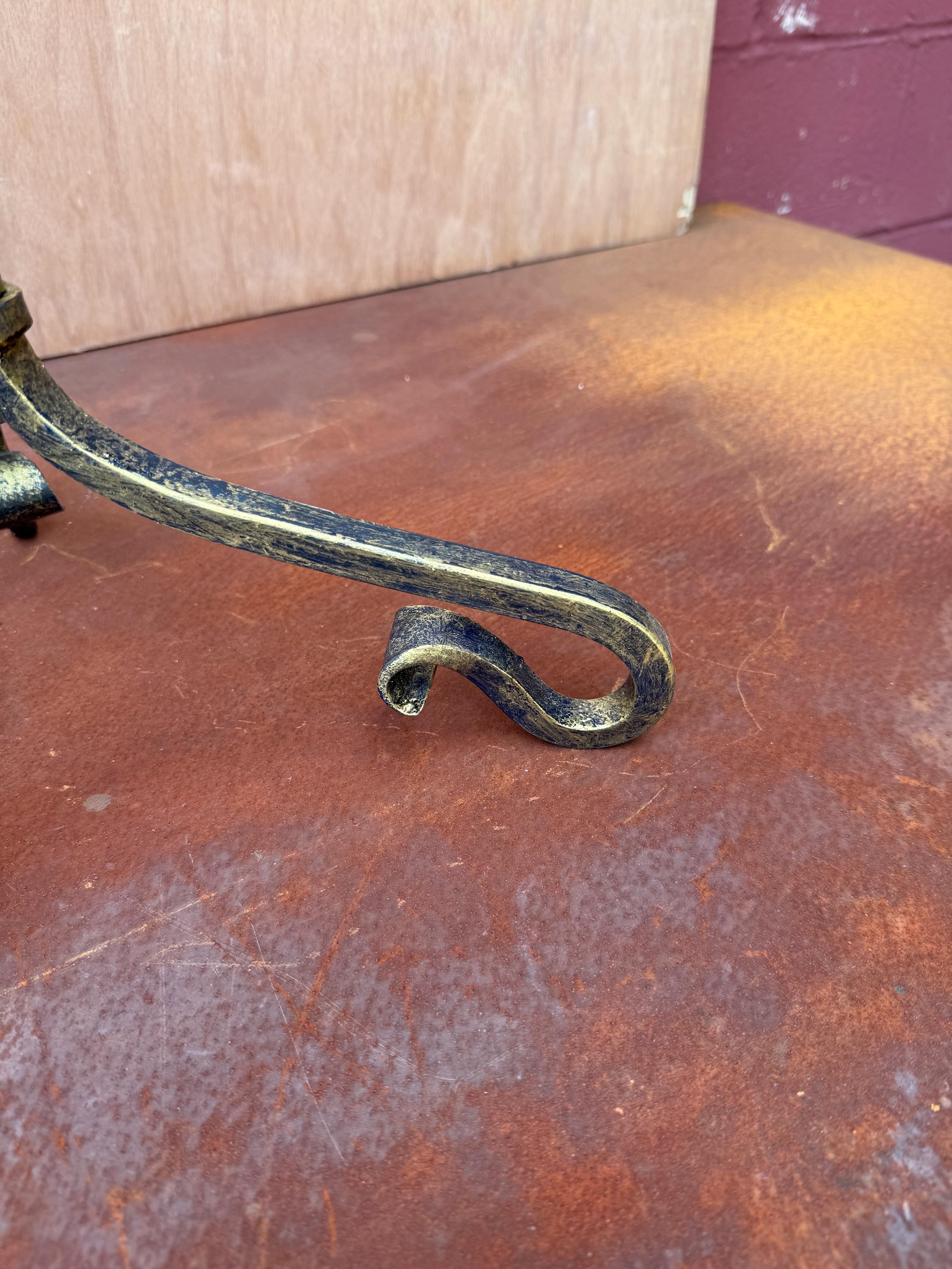 Small Spanish Iron Drinks Table with Scrolled Legs For Sale 5