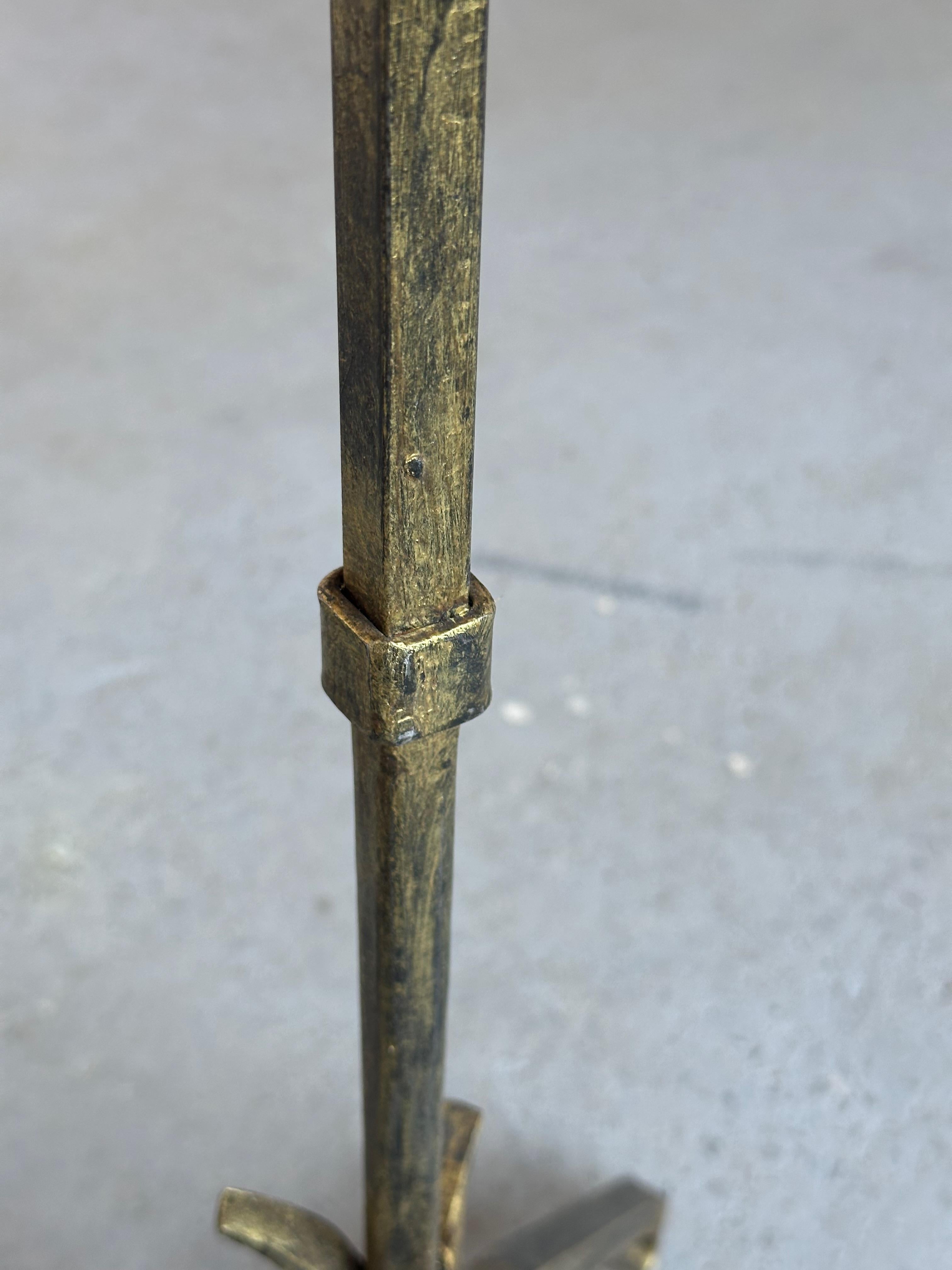 Small Spanish Iron Drinks Table with Scrolled Legs For Sale 5