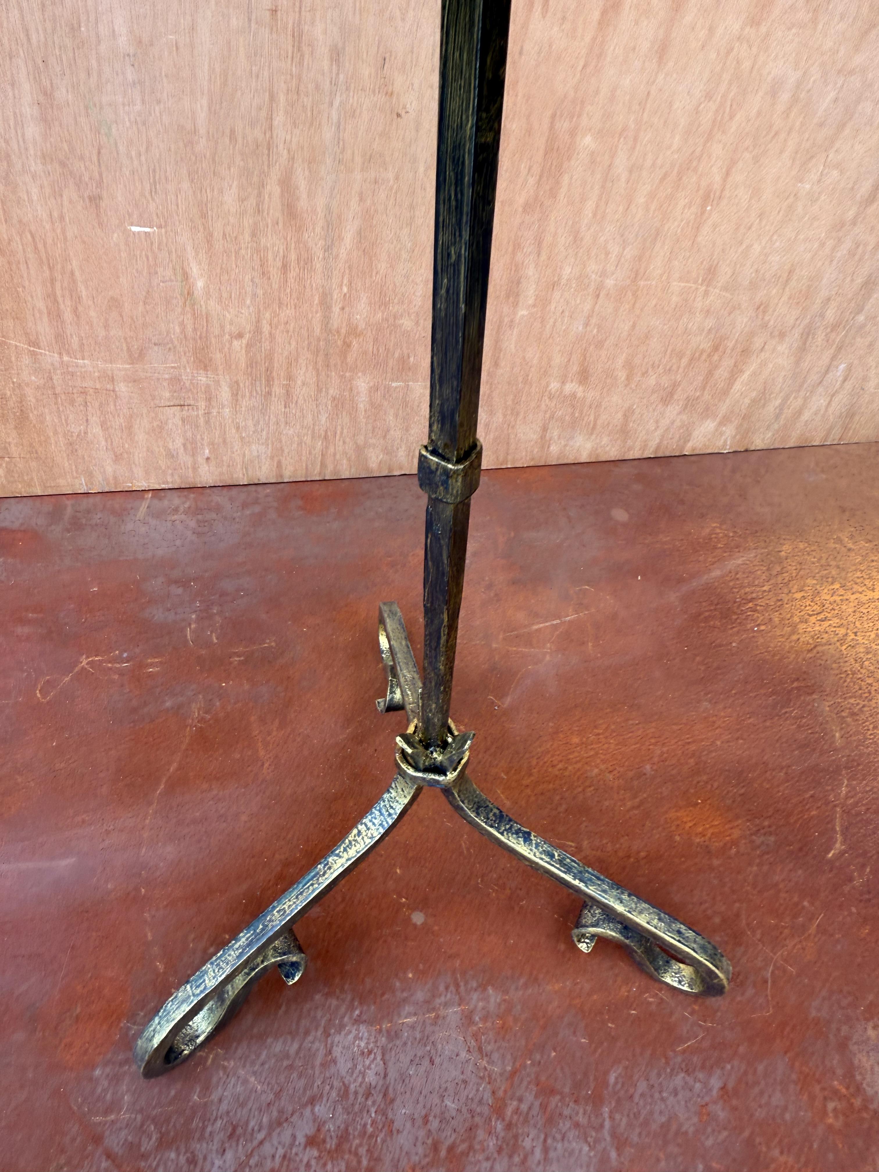 Small Spanish Iron Drinks Table with Scrolled Legs For Sale 11