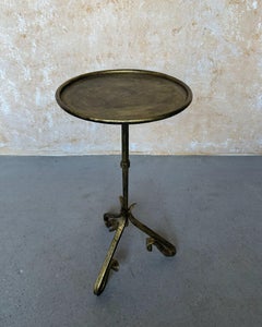 Small Spanish Iron Drinks Table with Scrolled Legs