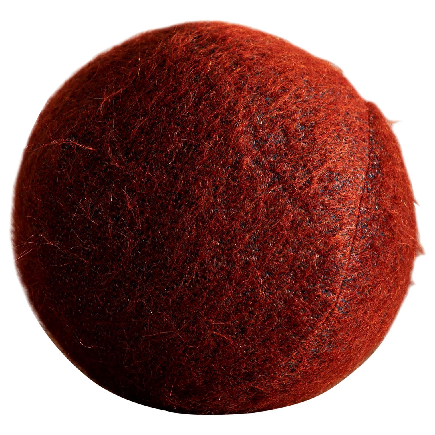 Hunt Modern Small Sphere Pillow in Pierre Frey Yeti Orang Outan