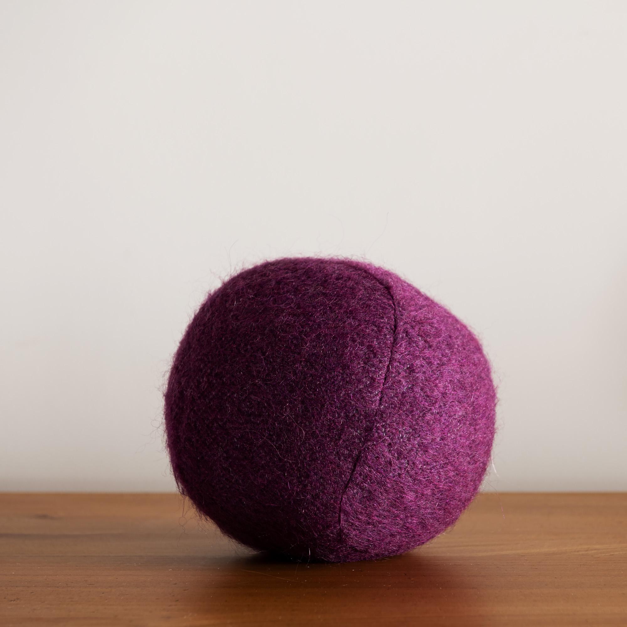 Hunt Modern Small Sphere Pillow in Pierre Frey Yeti Zinzolin In New Condition In Sylacauga, AL