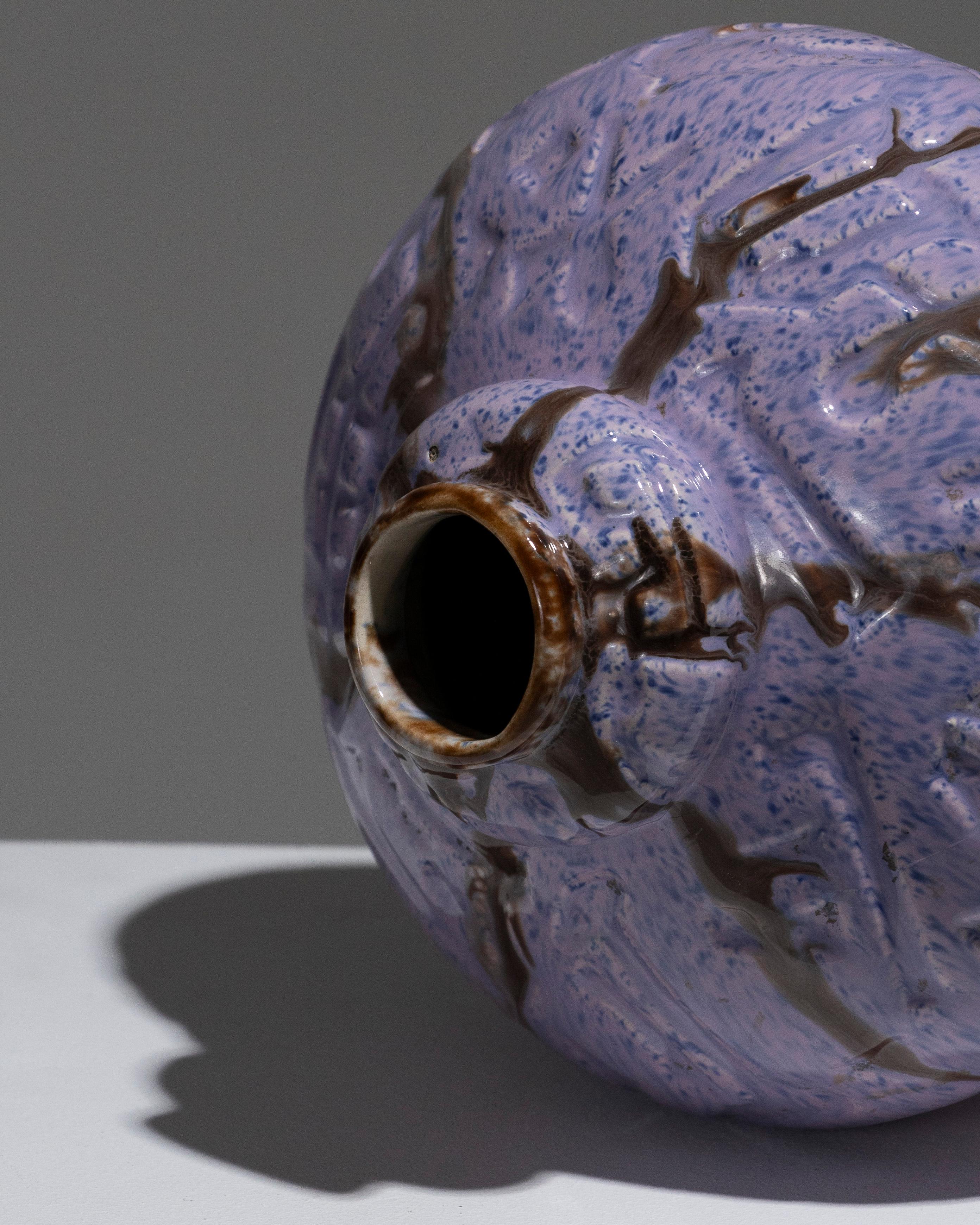 Ceramica Piccolo vaso sferico in ceramica, anni '40 in vendita