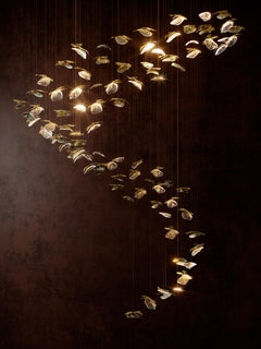 Gold Plated Small Spiral Pendant Lamp by Rock & Soar, Post-Modern UK