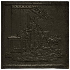 Small Square Antique Fireback / Backsplash