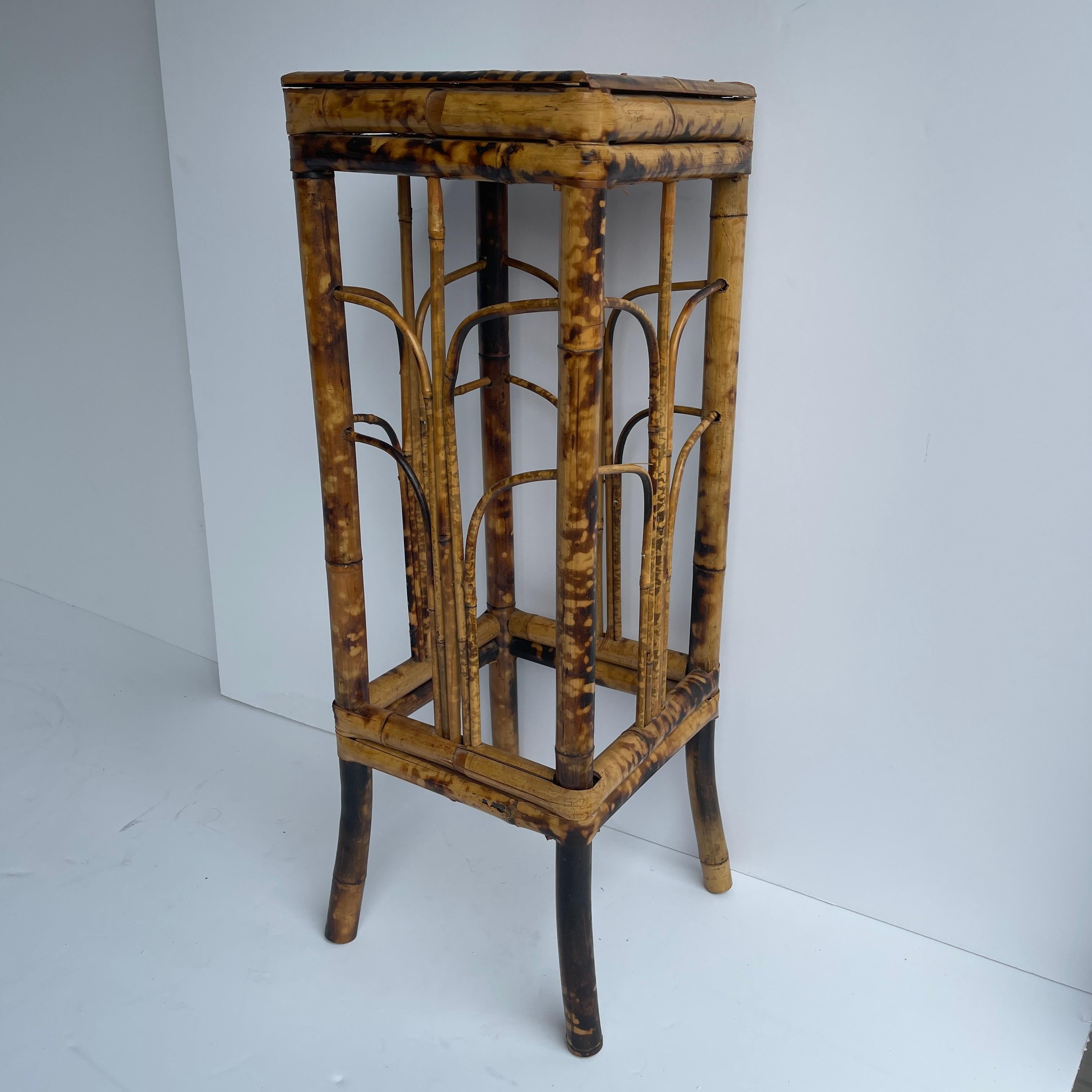 bamboo plant stand vintage