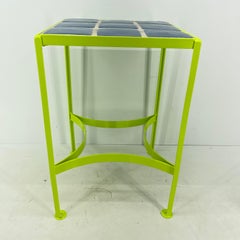 Small Square Tile Top Metal Side or End Table
