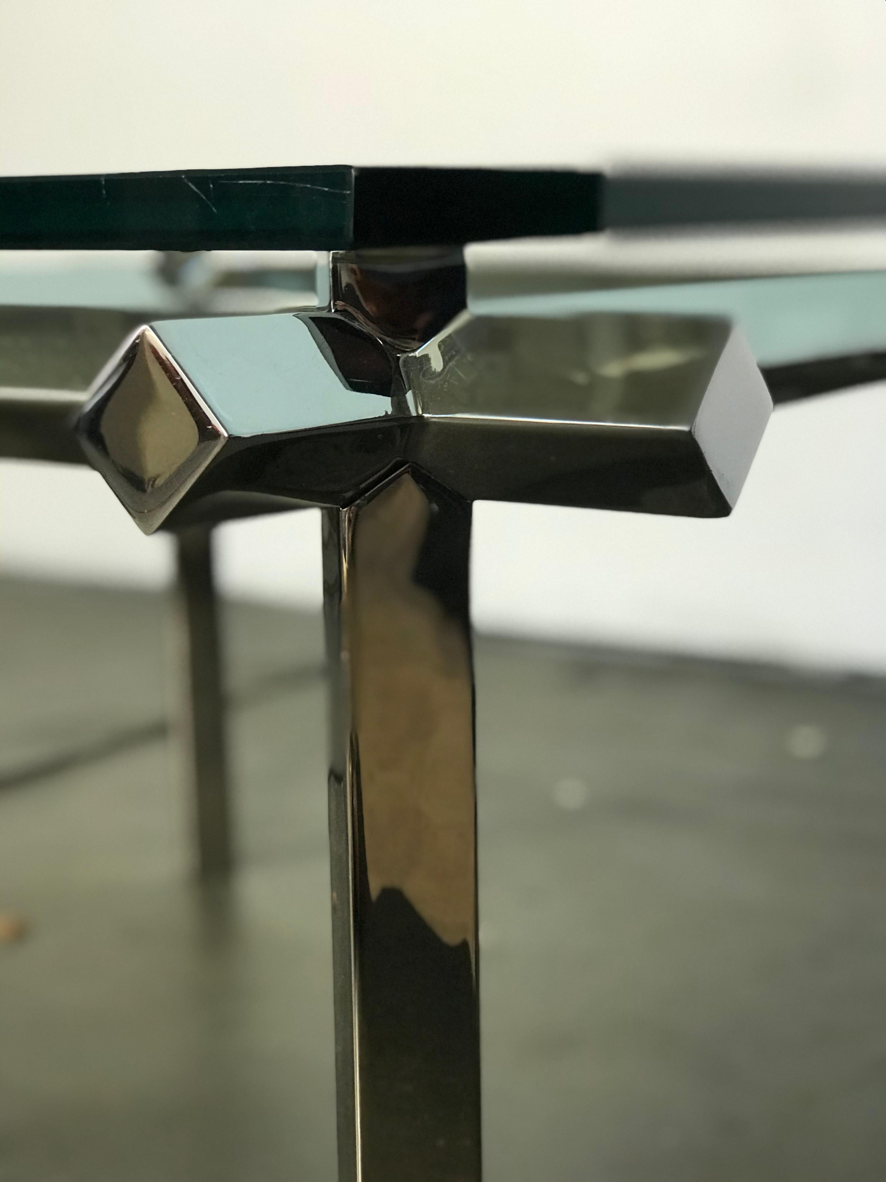 Mid Century Modern Small Square Cocktail Table after Karl Springer  2