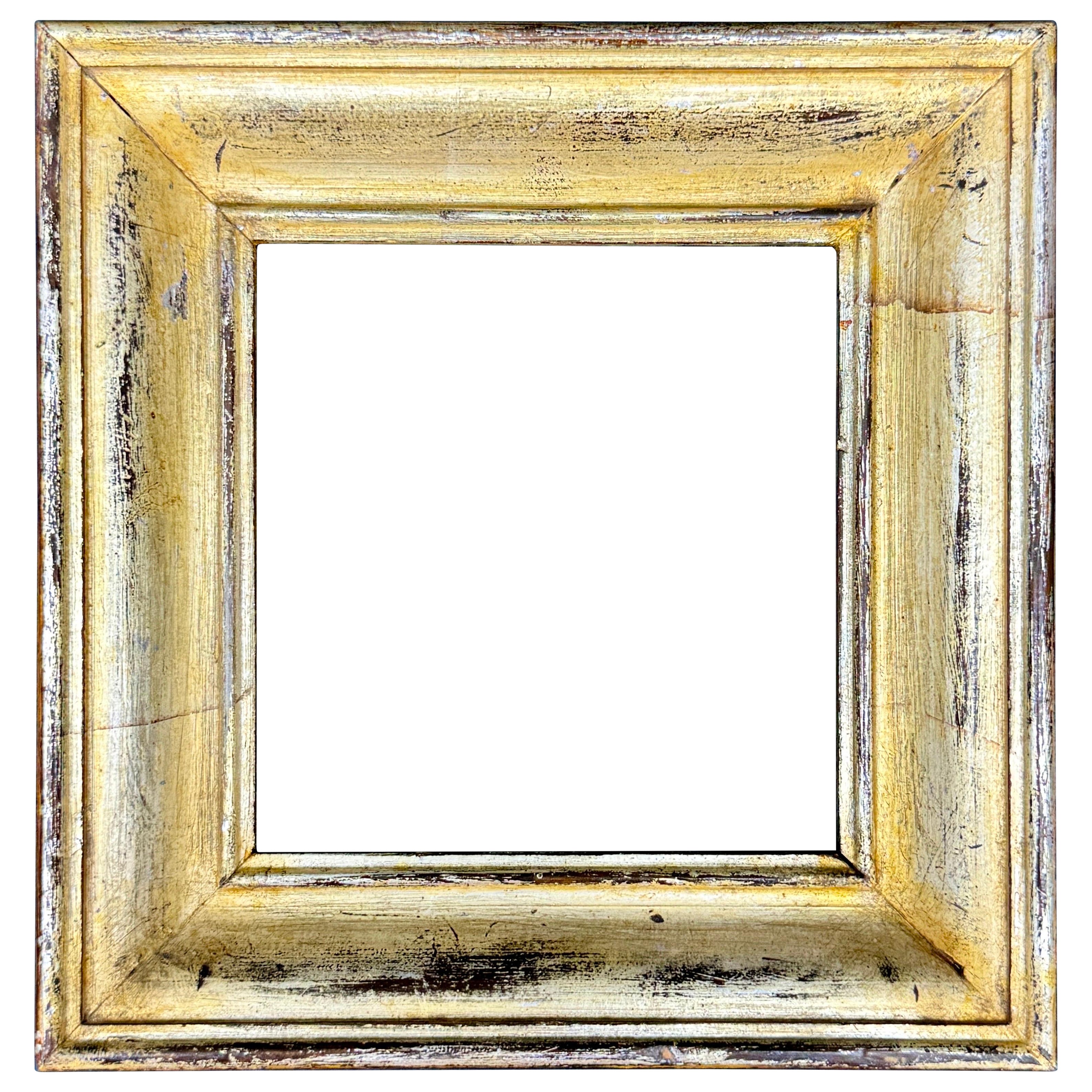Small Square Danish Silver Gold Gilt Art Frame