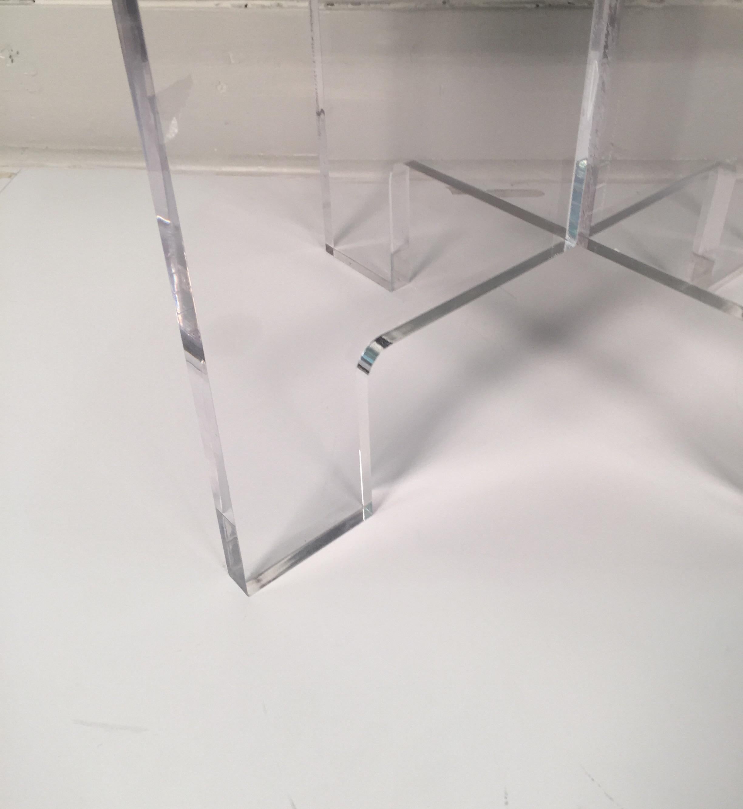 small lucite bench