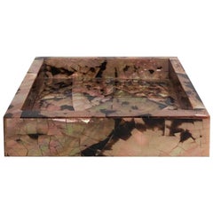 Small Square Pen Shell Tray on Square Chrome Feet