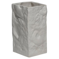 Small Square Porcelain Vase, 1980s