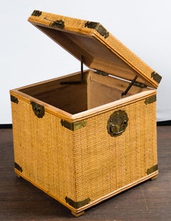 Small Square Rattan Trunk