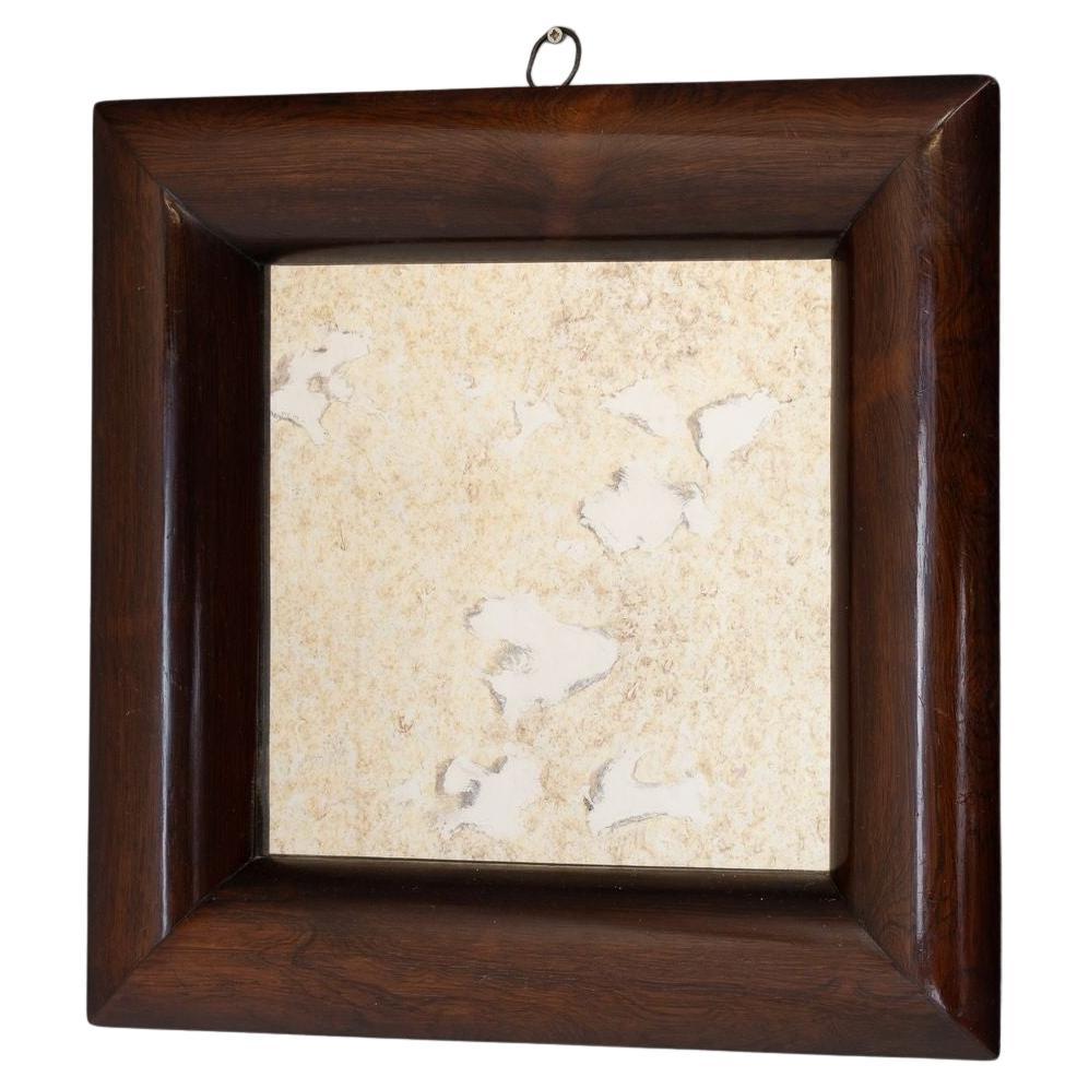 Small Square Rosewood Mirror For Sale