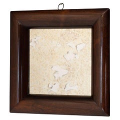 Antique Small Square Rosewood Mirror