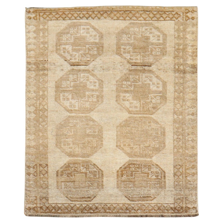 Small Square Tribal Ersari Rug at 1stDibs