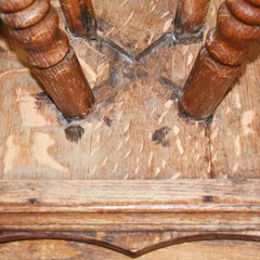 Small Square William and Mary Wood Splay Turned Leg Bobbin Accent Table