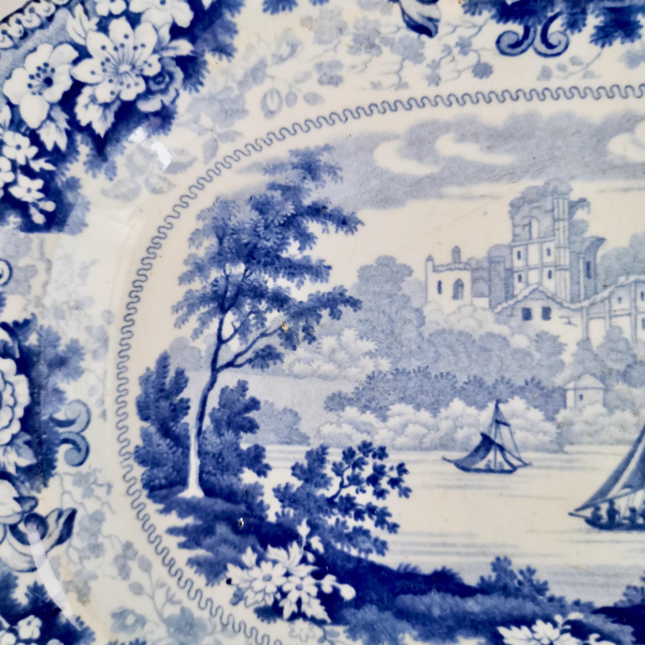staffordshire blue and white china