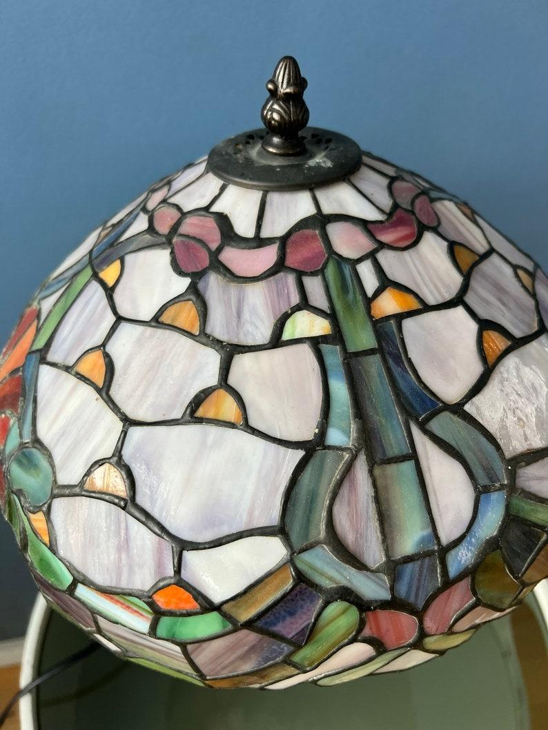 Small Stained Glass Tiffany Art Deco Table Lamp, 1970s In Excellent Condition In ROTTERDAM, ZH