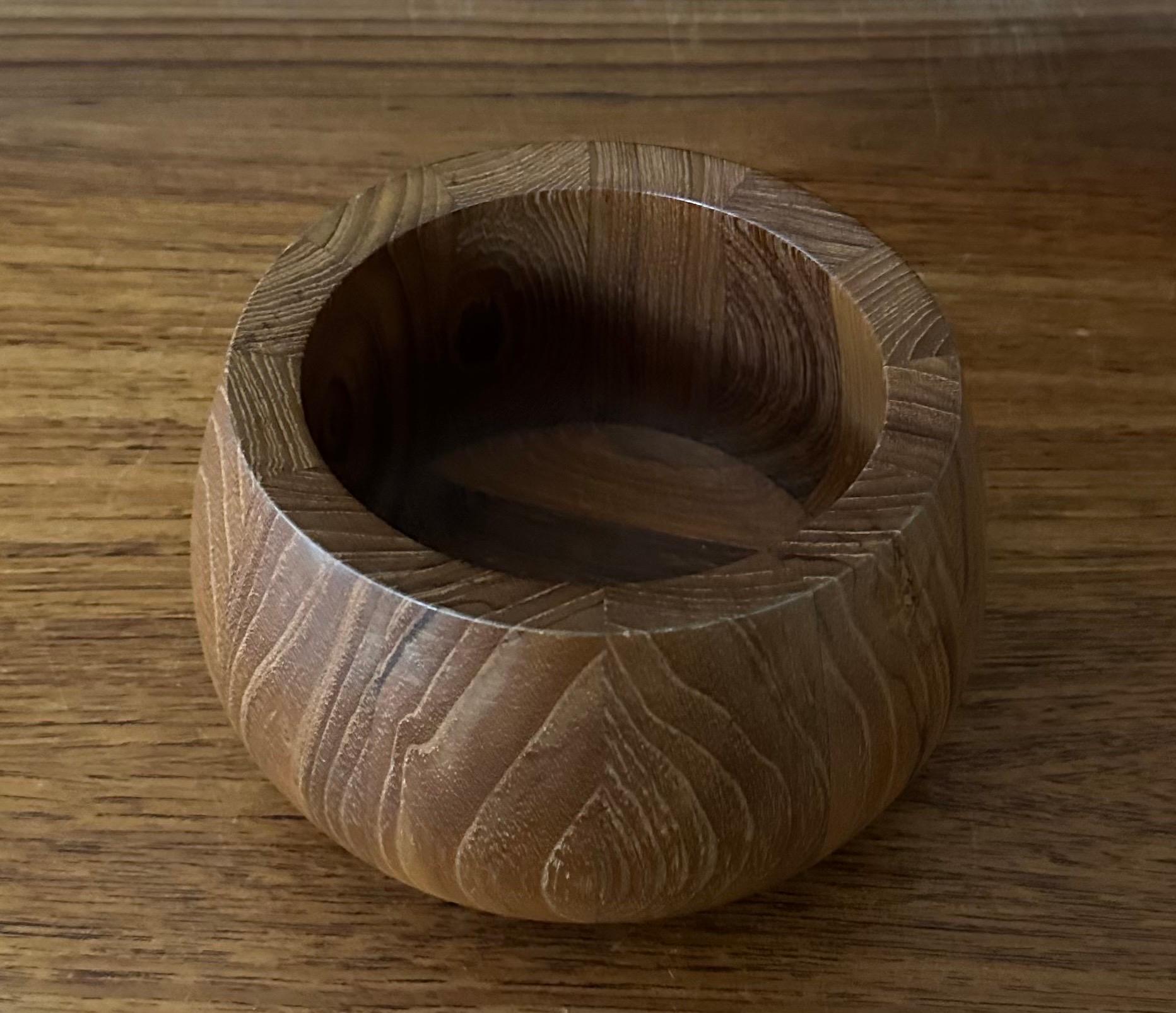 Scandinavian Modern Small Staved Teak Bowl by Jens Quistgaard for Dansk For Sale