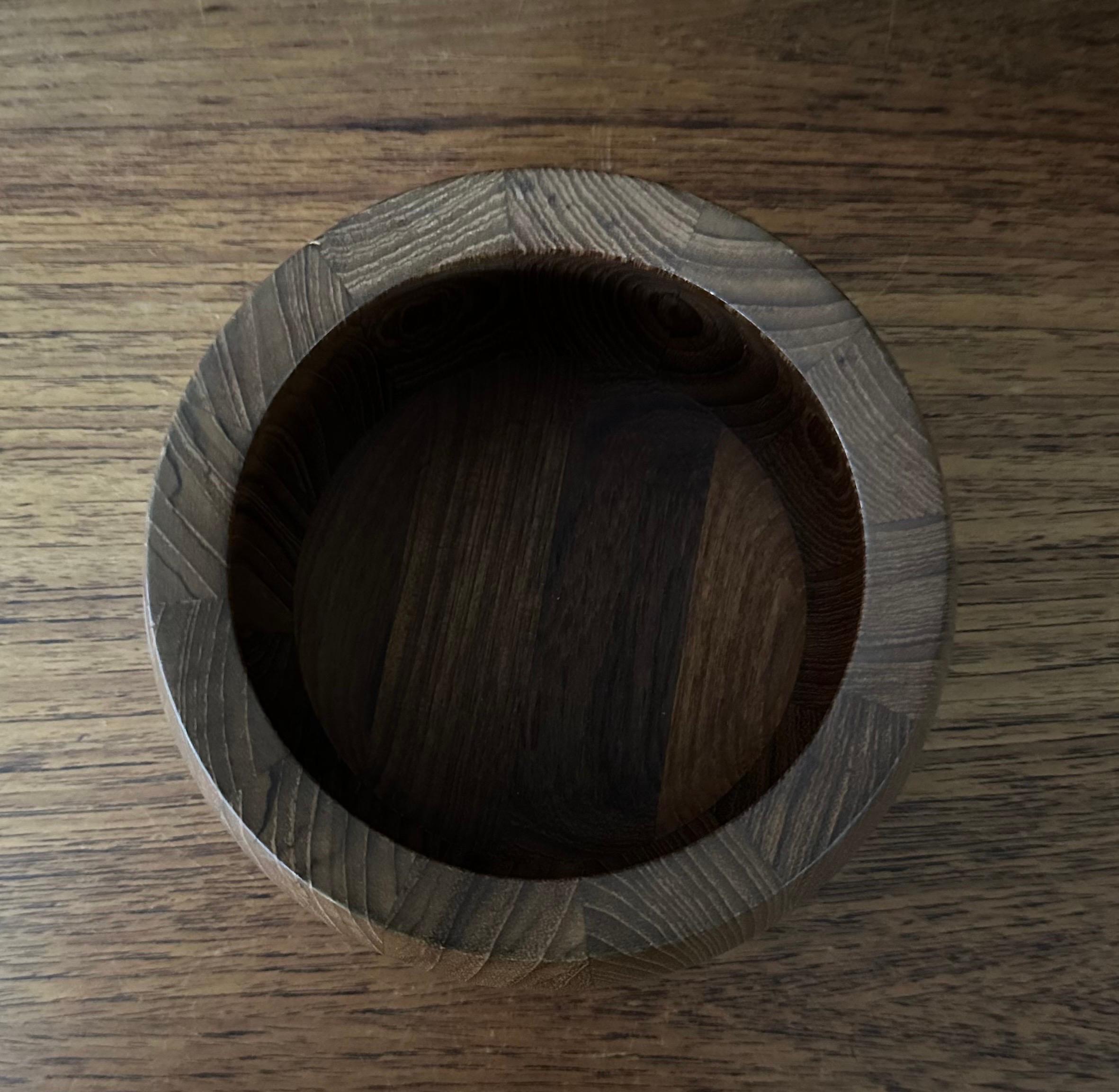 Small Staved Teak Bowl by Jens Quistgaard for Dansk For Sale 1