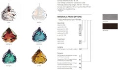 Small Steel Grey Happy Pendant Light, Hand Blown Glass, Made to Order