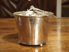 Small Sterling Silver Ice Bucket with Monogram "P"